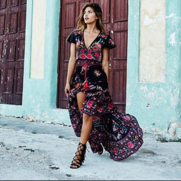 Boho Chiffon High-Low Dress NWT - Picture 2 of 8